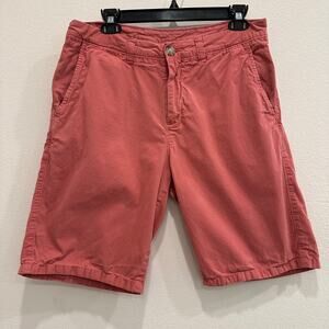 Johnnie-O Men's Red Chino Cotton Shorts Size 32 Golf Casual Boating Preppy